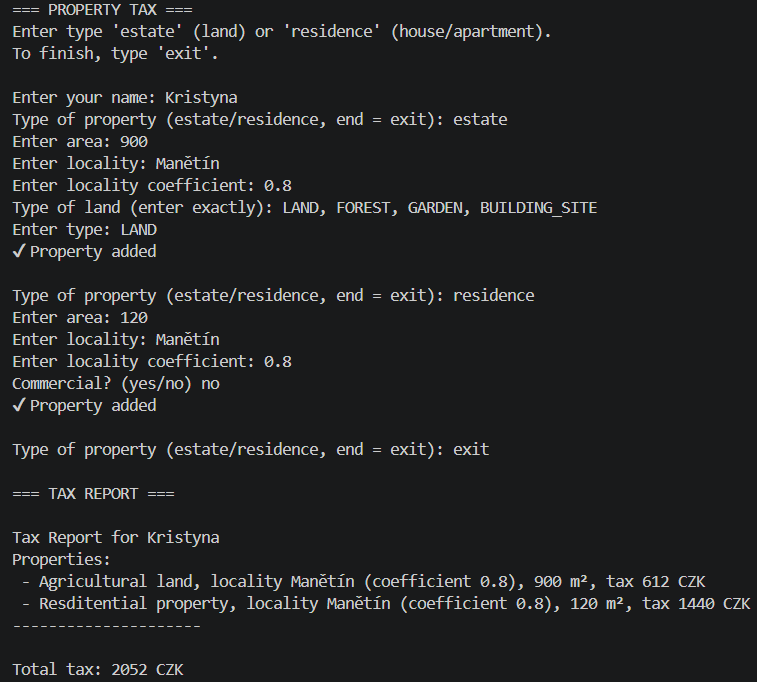 Output Report Tax